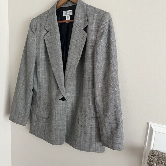 Pendleton Wool Plaid Preppy Blazer 14 Academia Window Pane old Money - Picture 9 of 13